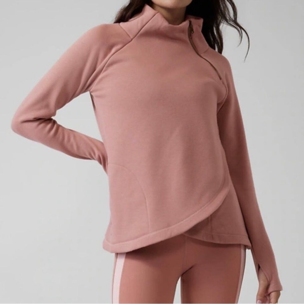 Athleta Cozy Karma Asym Pullover size small